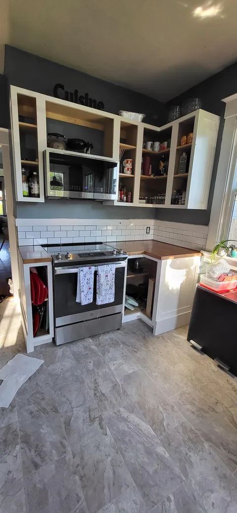 First time making kitchen cabinets. I did the entire kitchen myself for less than half of our original budget. 