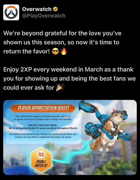 Every weekend in March will have Double XP