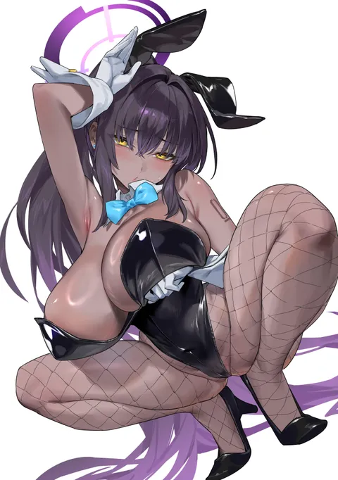 Karin fetching in bunny outfit (nonco331) [Blue Archive]