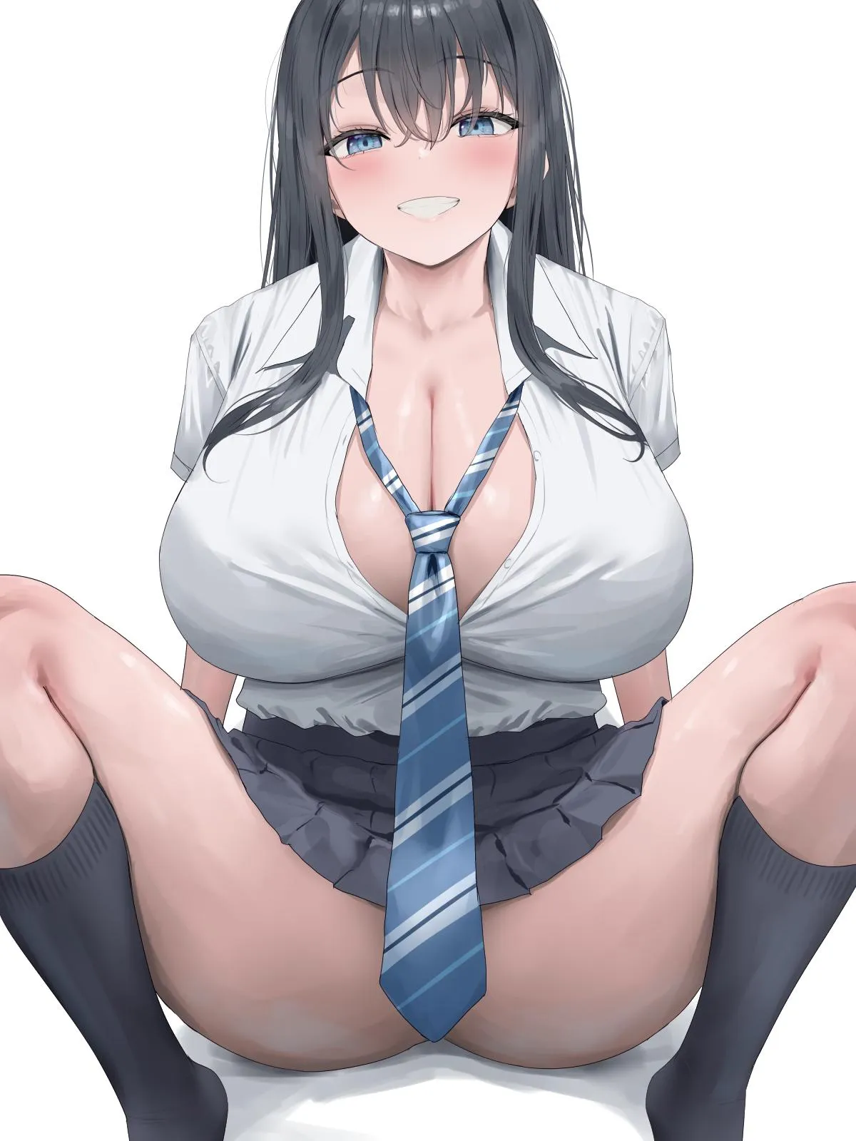 Schoolgirl's thick thighs