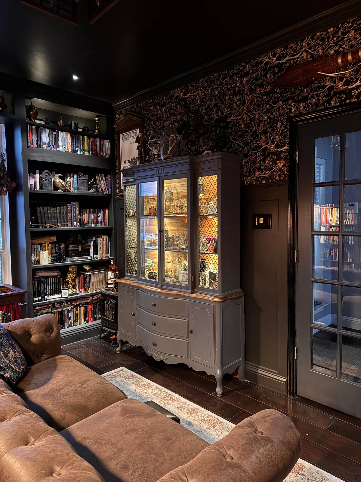 Library without the Christmas tree.  