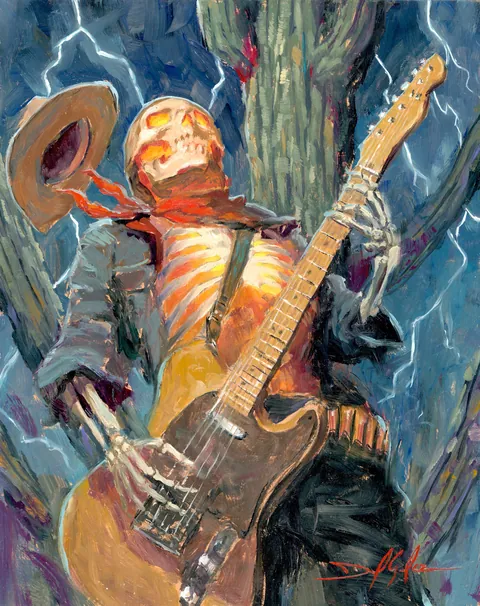 Lightning, Daniel Gonzalez (me), oil paint, 2025