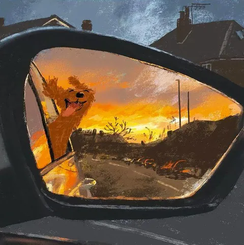Rear View Sunset, Jenny Bloomfield, Digital, 2025