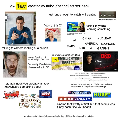 ex-Vox creator youtube channel starter pack