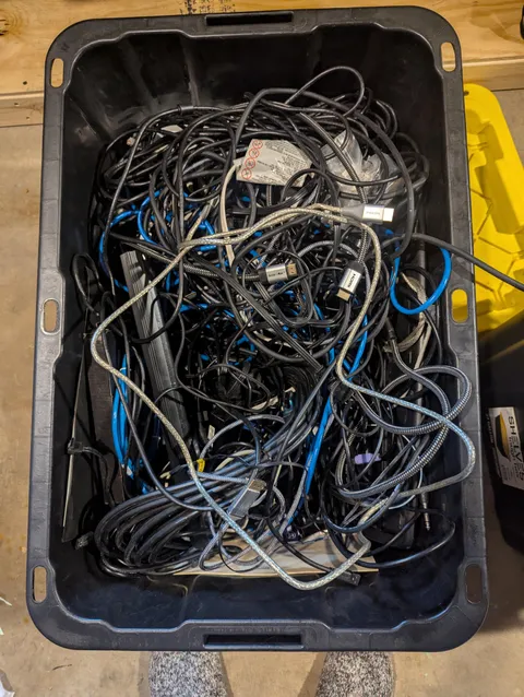 Anyone else have that box with all the cables you will never need but still can't get rid of them just in case?
