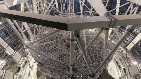 Current build progress of the Extremely Large Telescope, created by the European Southern Observatory (ESO)