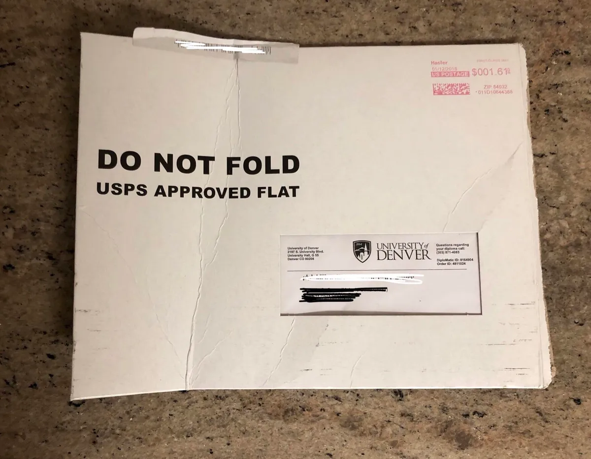 USPS bent my diploma. I have no words.