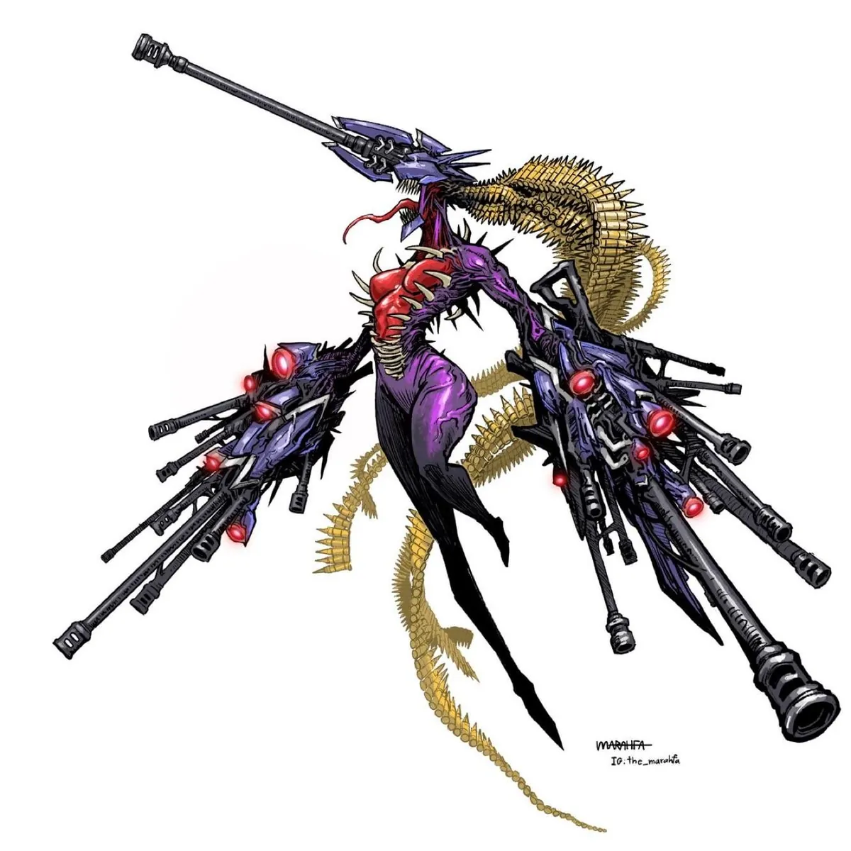 The Chainsaw Man x Overwatch designs by @the_marahfa