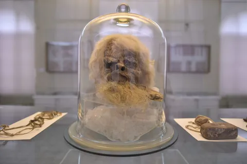 The Salt Man, preserved for 1700 years in a salt mine until his remains were discovered in 1993. (National Museum of Iran)