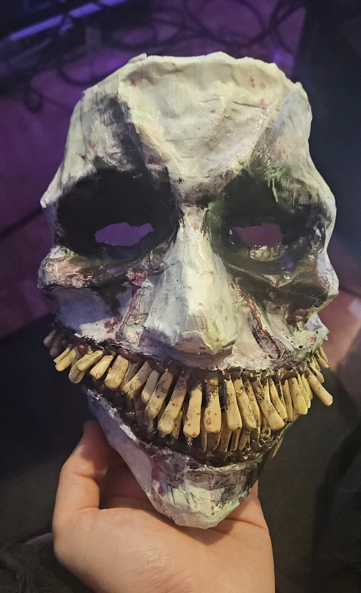 Halloween mask I did with Paper mache