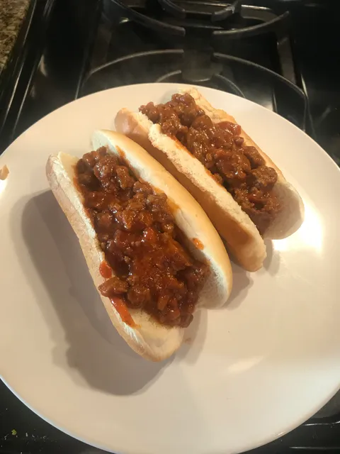 Sloppy Joe's In a hot dog buns are a lot less sloppy ¯\_(ツ)_/¯