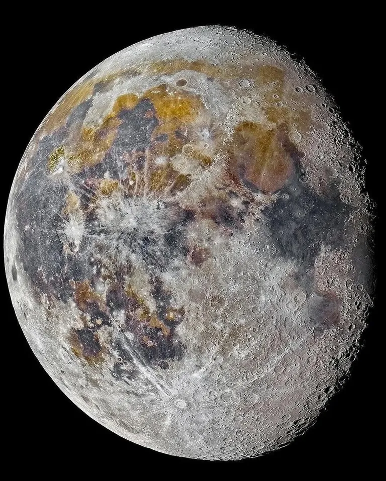 "The Gigamoon": the sharpest public domain photo of the moon ever taken, at 1.3 gigapixels. It's a mosaic of over 280,000 photos, revealing incredible detail, including the Apollo landing sites, captured by astrophotographer Andrew McCarthy.