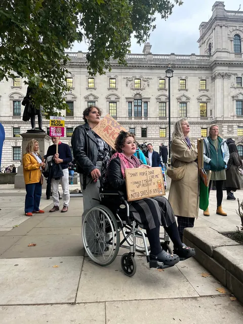 Trump is not welcome in the UK. OC from today’s protest in London