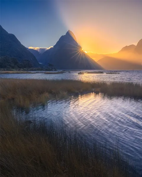 Sunset in Milford Sound, New Zealand [OC] [1080x1350]