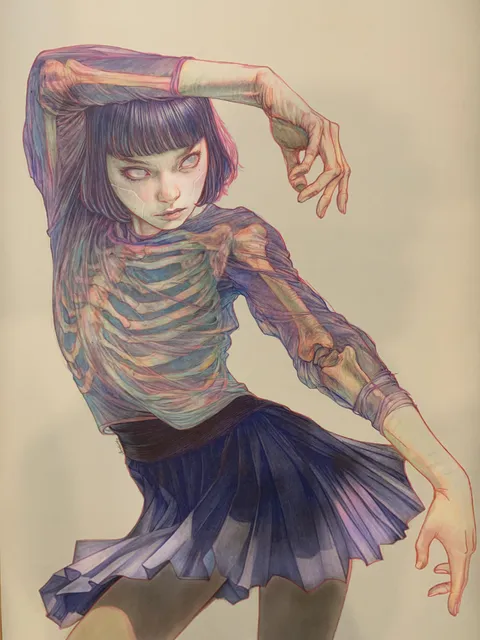 Numb I, Senescence, Coloured Pencil, Copic Marker, Multiliner, Ink, 2024