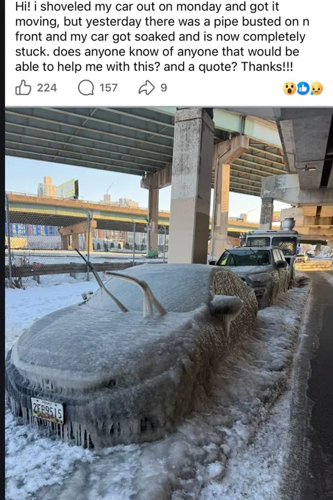 Imagine walking out to your car and seeing this.