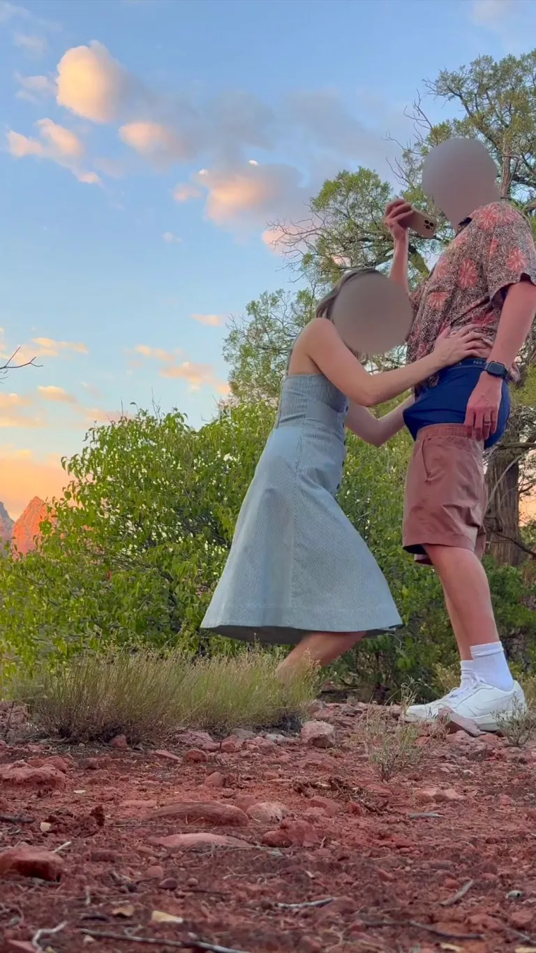 Right outside the restaurant, right next to the road