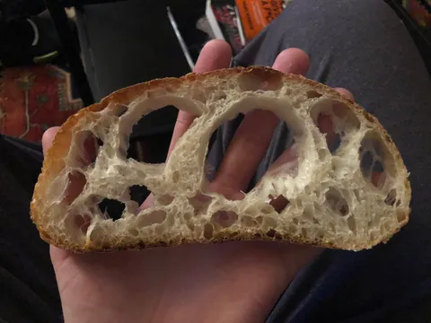 I got this bread from Whole Foods... more like Hole Foods 😏