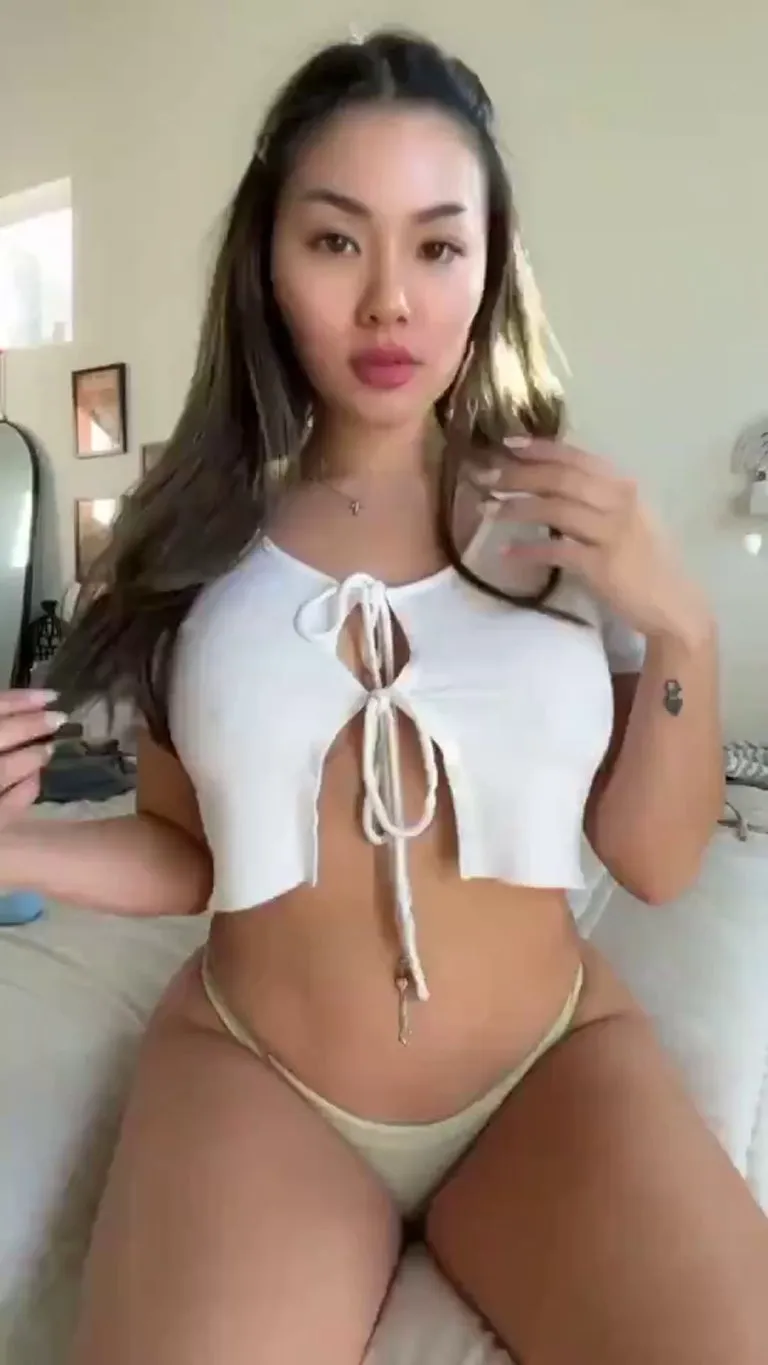 Asian girl with big boobs
