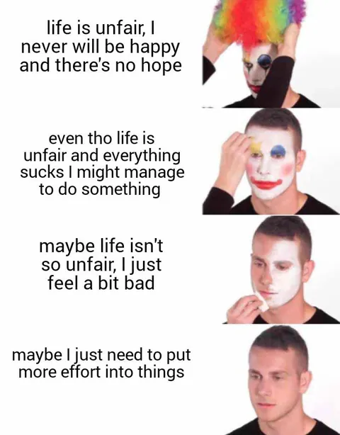 Maybe I feel a bit better now