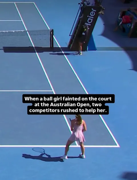 When a ball girl fainted on the court at the Australian Open, two competitors, Zeynep Sonmez and Ekaterina Alexandrova rushed to help her, as they stopped mid-match to bring her to the shade and offer water before medical help arrived.