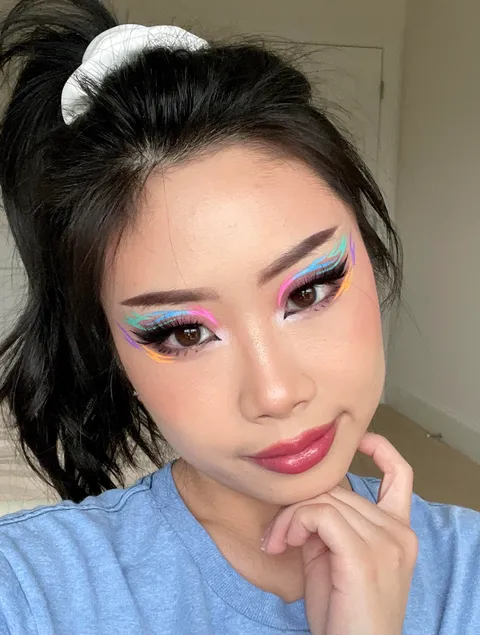 Rainbow Graphic Liner on Monolids