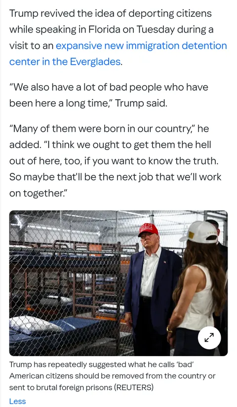 Well, that didn’t take long. Deporting U.S.-born citizens next — because of course we are. But sure, he’d never go that far… After all, he was only after the immigrants, right?