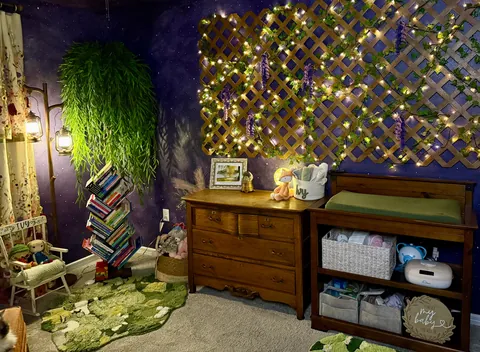 My daughter’s enchanted forest-themed nursery