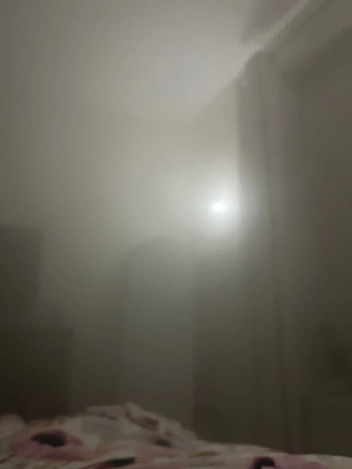 Got my girlfriend a humidifier for Christmas.  This was her room when we woke up.