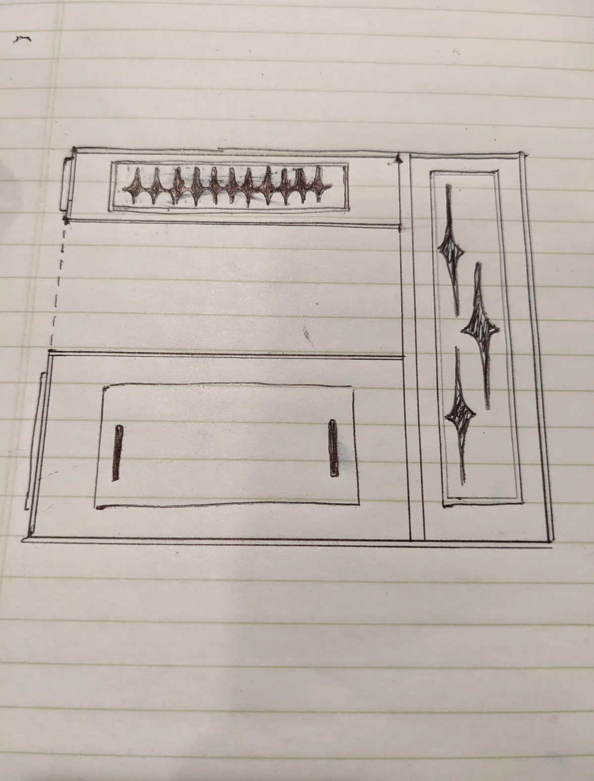 Mid Century-inspired room divider aquarium stand