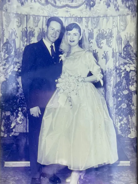 My parents’ wedding in 1954. He was 19, and she was 18.