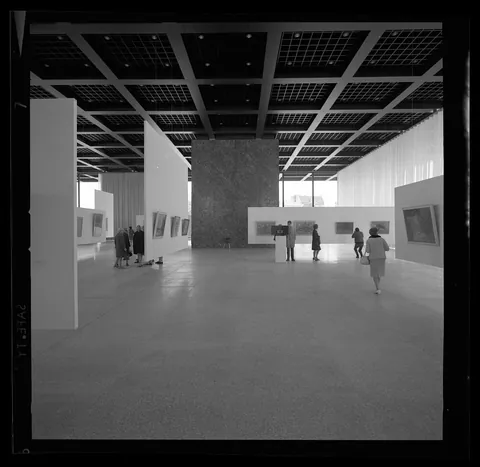 New National-gallery in Berlin, Germany (1965-1968) by Ludwig Mies van der Rohe