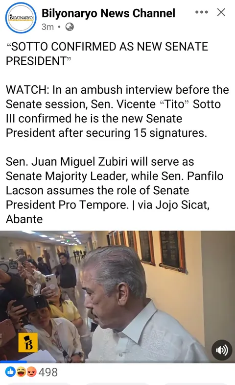 Power Shift: Sotto Confirmed as New Senate President