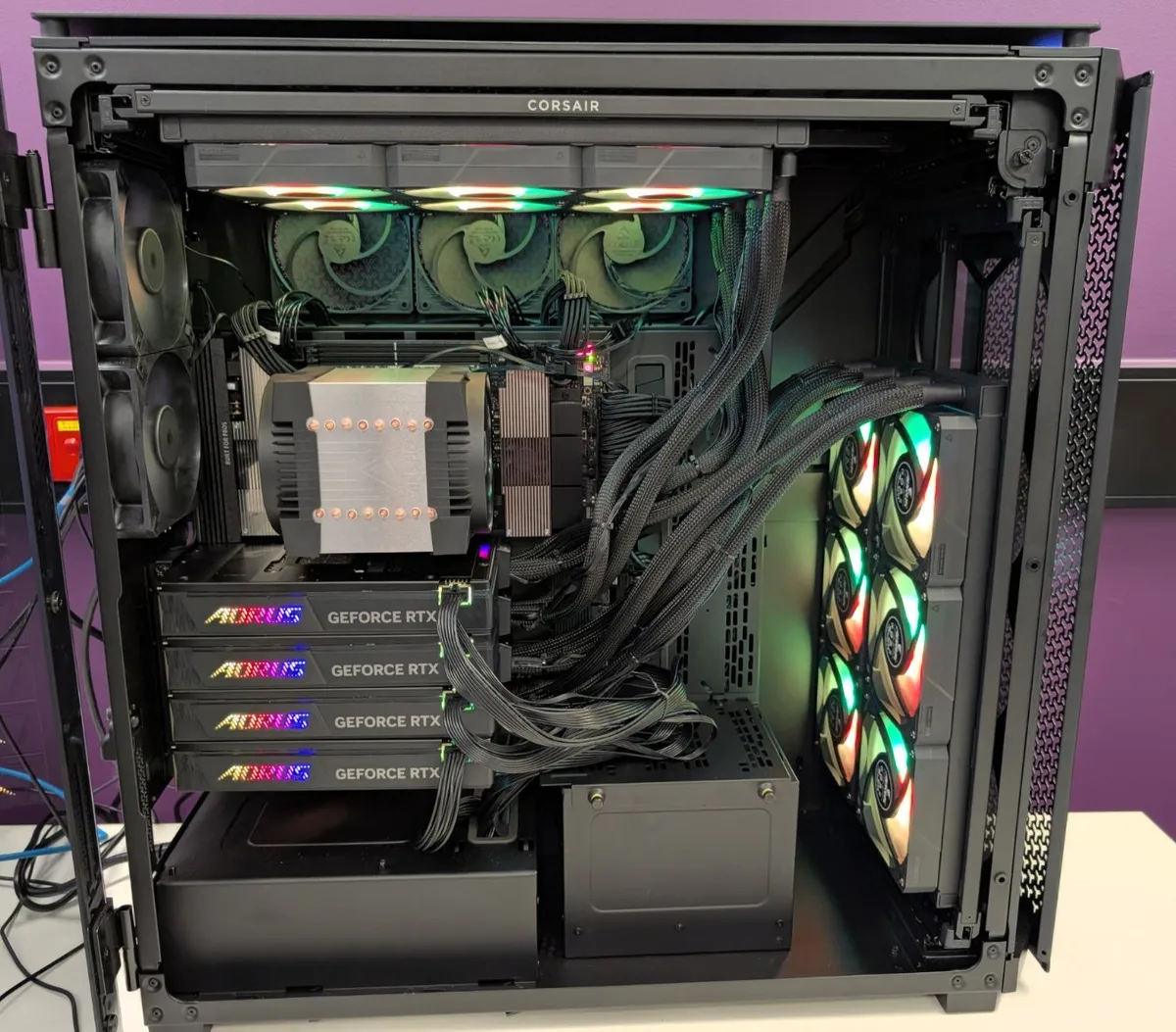 "Closed loop" 4x5090 threadripper build for Cancer Genome Sequencing