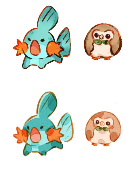 [OC] tried new brushes, do you prefer top or bottom 🌱