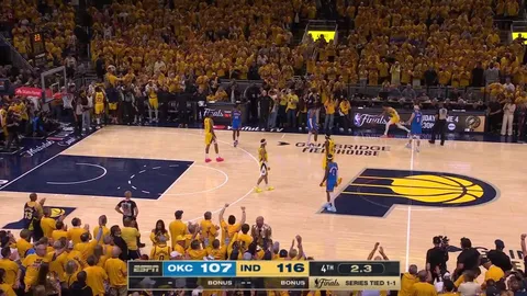 [Highlight] The Indiana Pacers win the first NBA Finals game at Gainbridge Fieldhouse in 25 years, defeating the Oklahoma City Thunder, 116-107. Indiana leads the NBA Finals, 2-1.