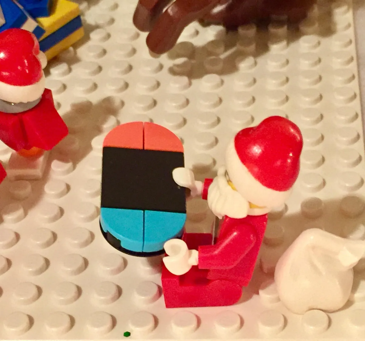 Santa taking a break from deliveries.