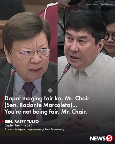 Raffy Tulfo to Marcoleta: “Dapat maging fair ka, Mr. Chair. You’re not being fair, Mr. Chair”