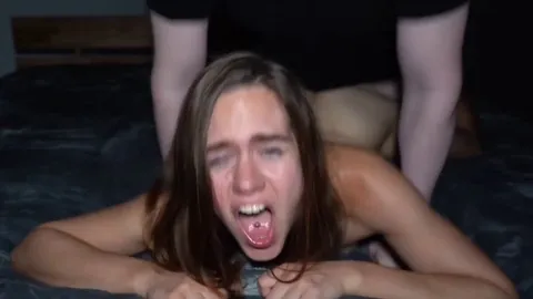 Taking rough pounding like a good girl