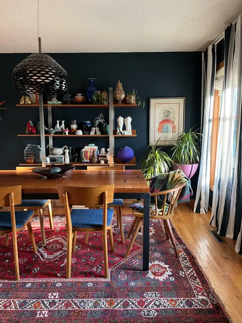 Our eclectic dining room. 