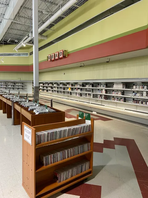 My town’s library is under construction, so they’re using an old grocery store as the temporary library.