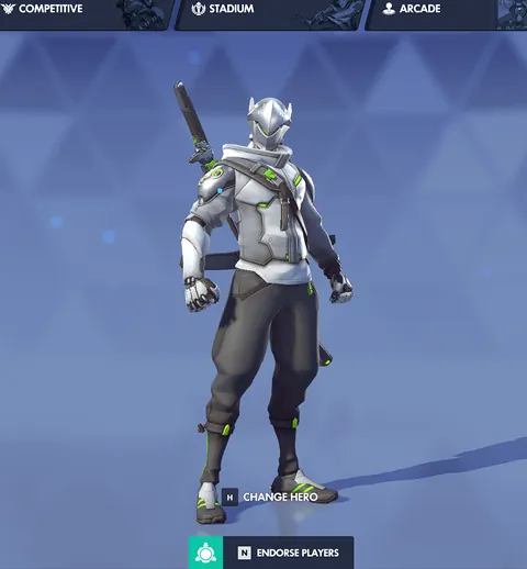 The Hero on the Gamemode Selection Page Should Have the Currently Equipped Victory Pose