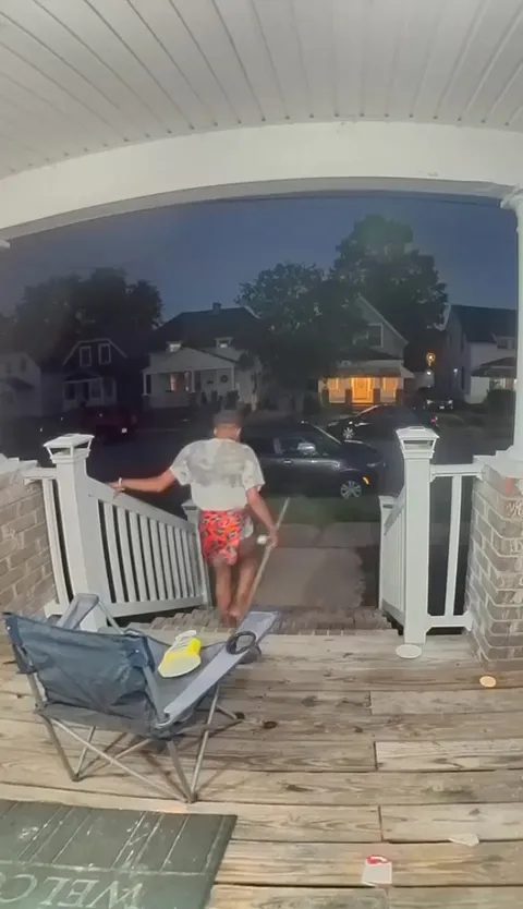 This woman just came up to my porch, bathed herself in Lysol, then stole my folding chair?