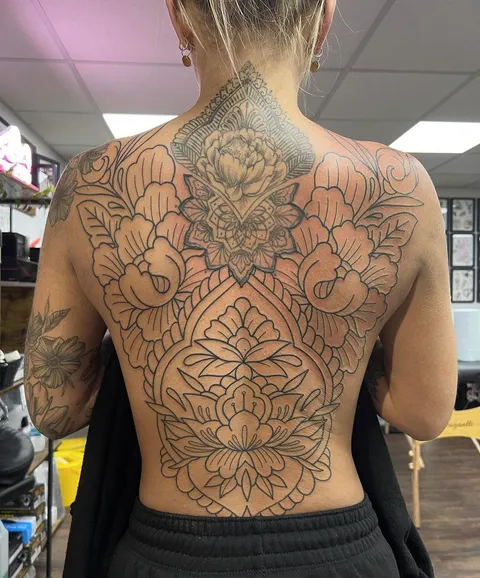 2 hour back by Will Thomson (me) done at Heritage Tattoo, Brighton UK