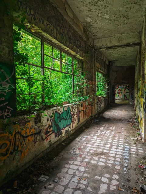 Hallway of an abandoned facility in Belgium