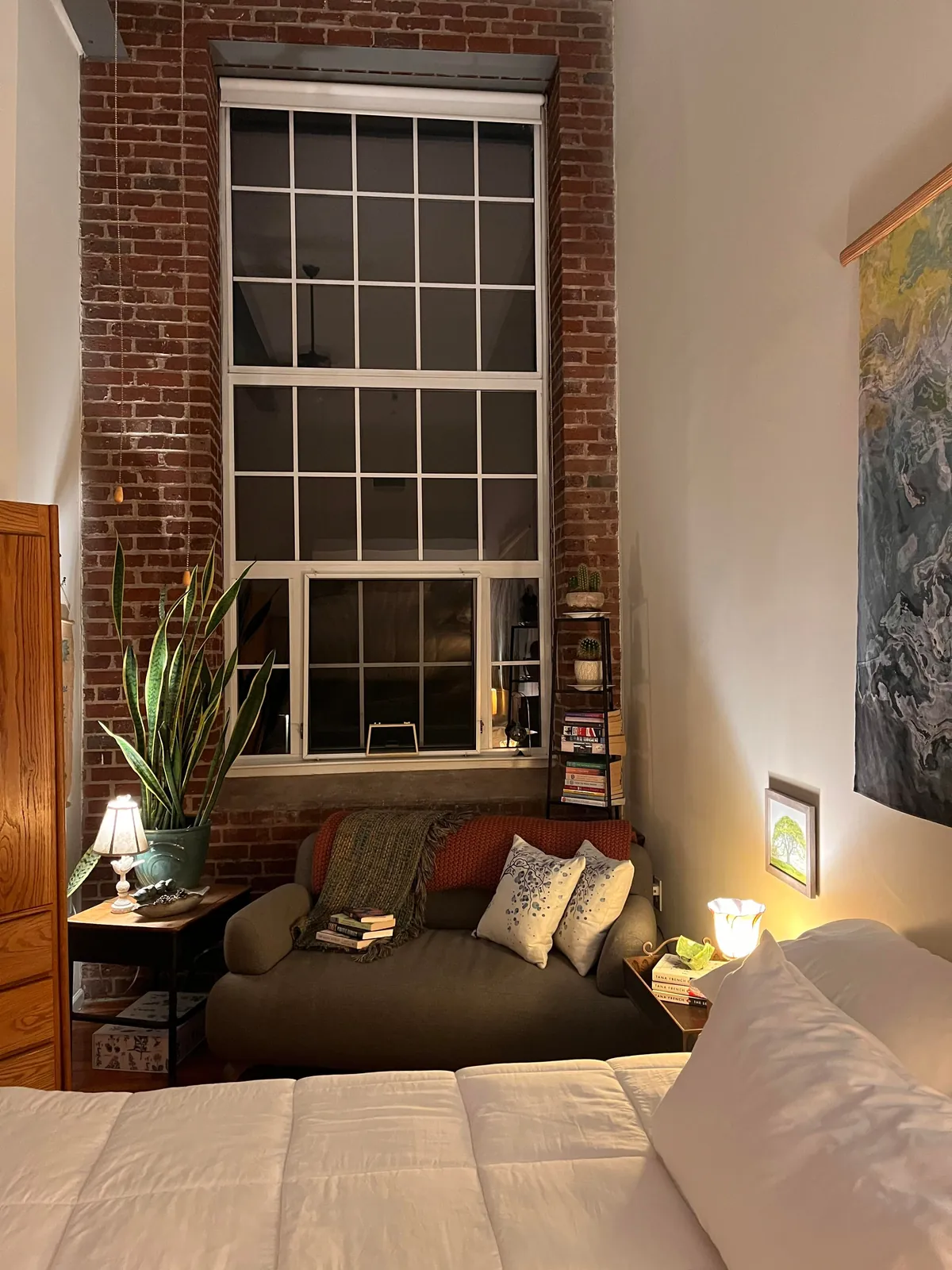 Cozy reading nook in my bedroom.