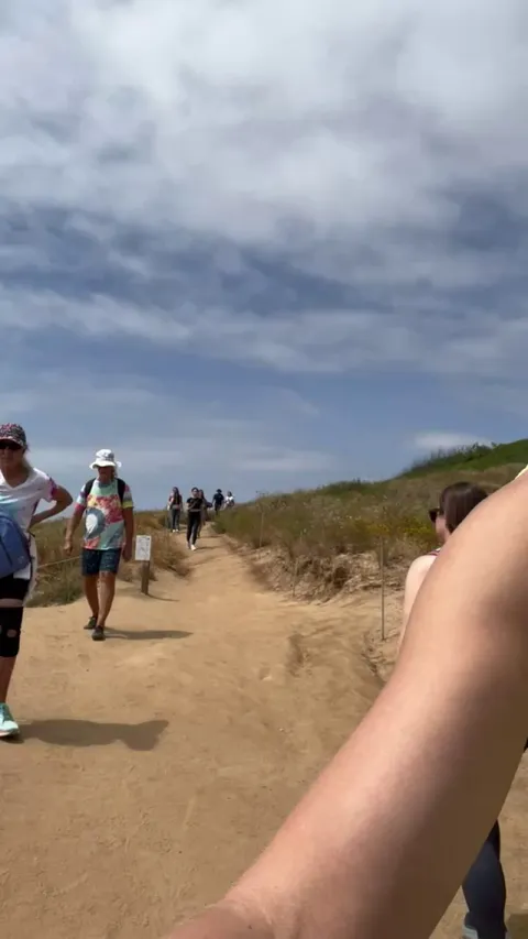 They deserve to get a little sunshine even on a busy trail