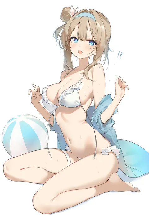 Oh no her swimsuit came off
