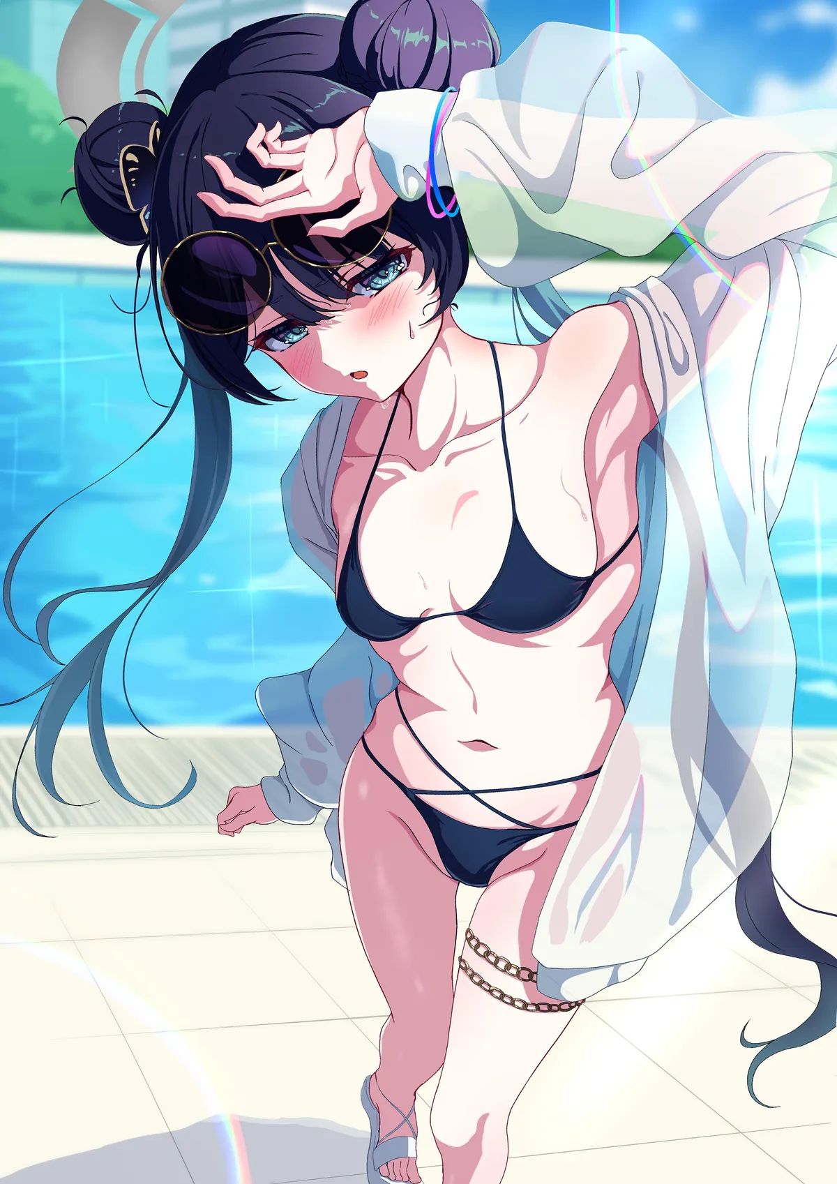 Ryuuge Kisaki by the pool