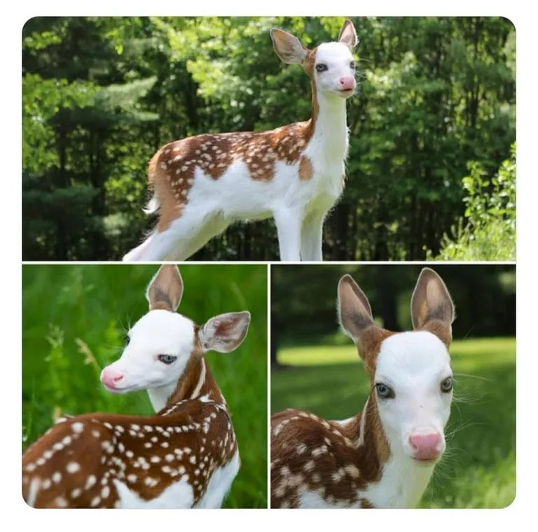 Humans stepped in to save Dragon, a rare piebald fawn that his mother rejected. They provided the care and safety he needed to thrive.